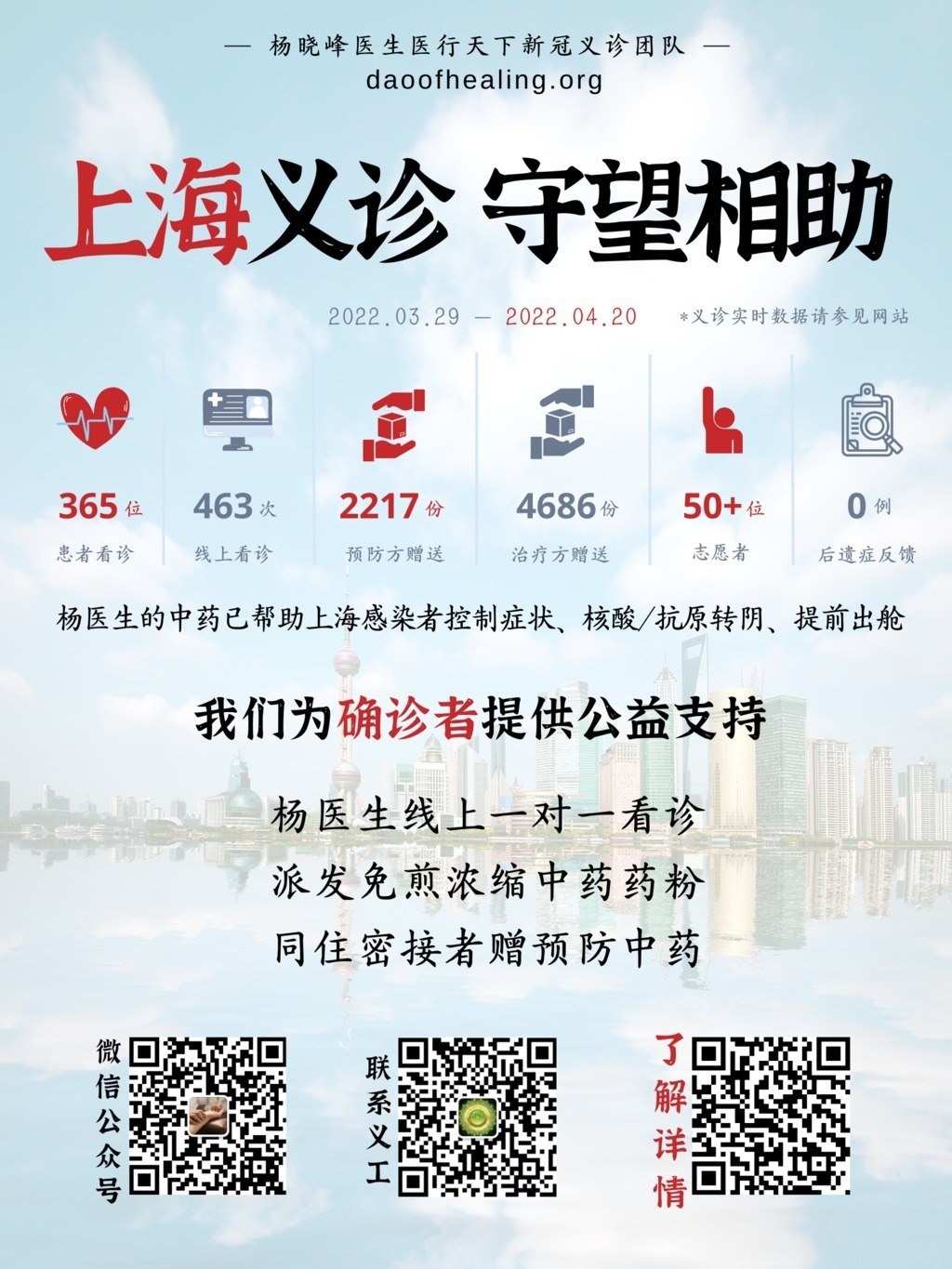 沪上同胞，公益援助，义诊赠药！